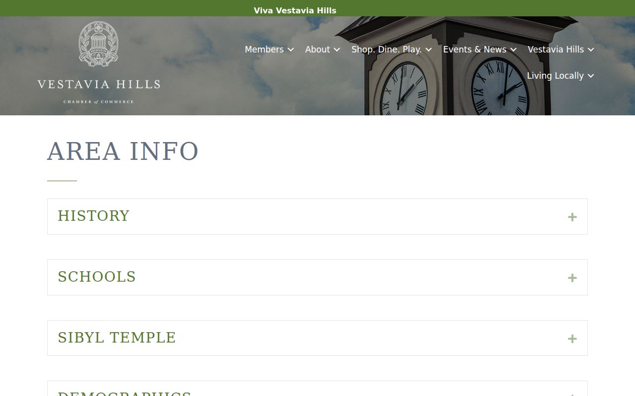 Vestavia Hills residents directory annexation and neighborhood history